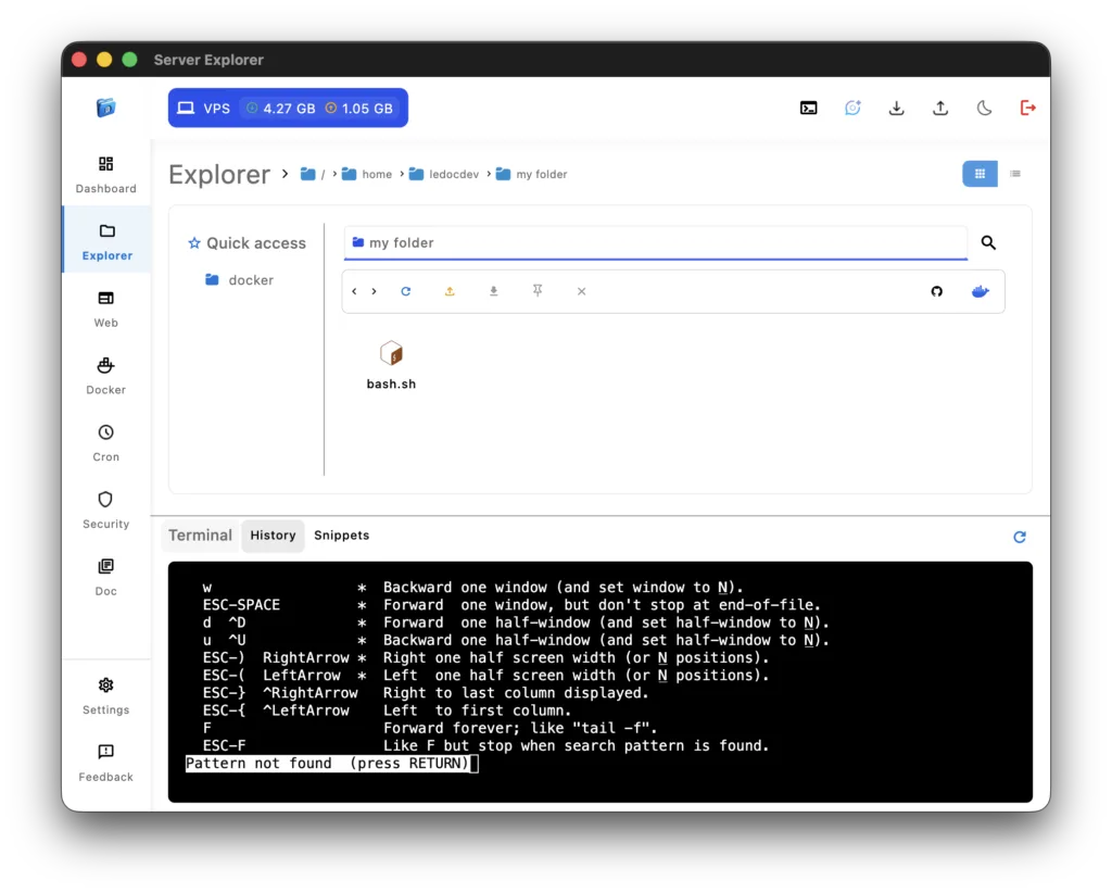 interative ssh terminal