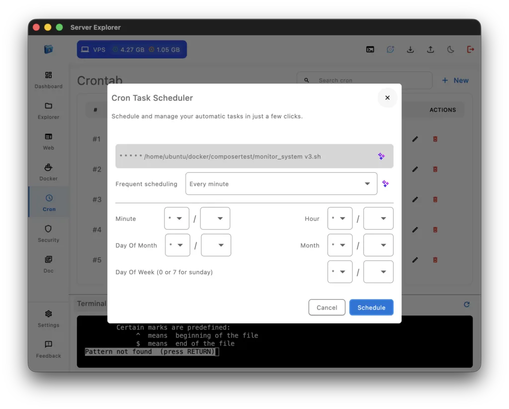 cron job scheduler