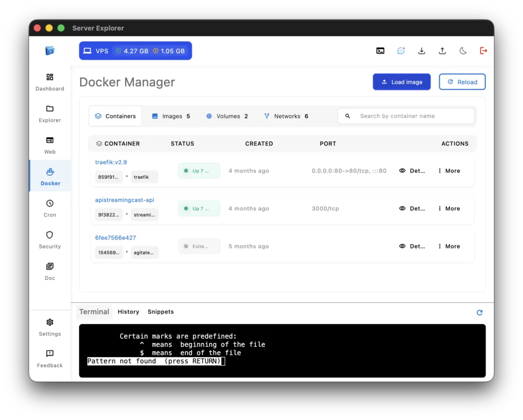 Docker management